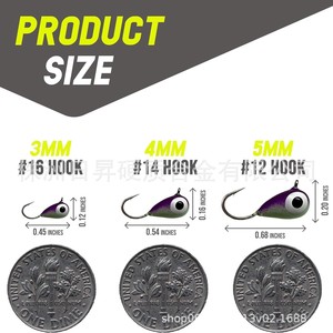 Tungsten Alloy Ice Fishing Sinkers 5g D2.7 To D7 4.4G Freshwater Fish Lure Accessories - Product Image 4