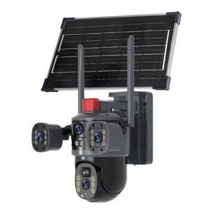 Cámara de Seguridad Solar <span class=keywords><strong>V380</strong></span> de 4 Lentes y 6K, 360 °   Cámara de Vigilancia PTZ con Vista en Vivo en 3 Pantallas, SIM 4G LTE + Wi-Fi, Visión Nocturna en Color de 12MP, CCTV para Granjas sin Wi-Fi - Product Image 1