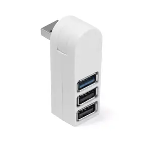 Mini 3 Poort Hogesnelheidshub 2.0 Usb Data Transfer Splitter 270 Rotatie Adapter Voor Macbook Pc