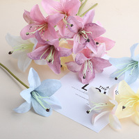 Hochzeit künstliche Blume Lilie Hochzeits saal Seide Blume Lilie Home Einrichtung Requisiten Großhandel künstliche Blume