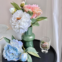 Fleurs de pivoine artificielles en soie de haute qualité à 2 têtes pour la décoration de mariages, de fêtes et d'intérieurs