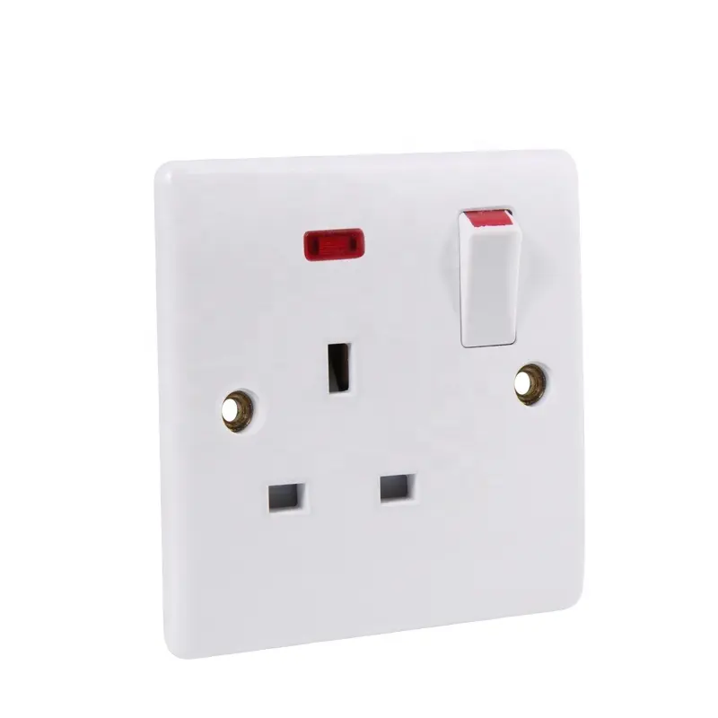 British Standard 13A Light Switch 250V Electrical accessories wall Switch Socket 3 Pin Plugs