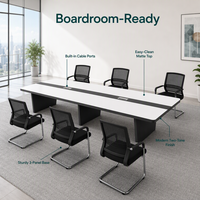 Bureau de conférence électrique réglable en hauteur, table de bureau moderne et minimaliste, poste de travail pour salle de réunion et de formation