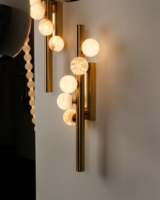 Lampe murale LED en pierre de mica naturelle, style minimaliste, pour la maison, le bureau, la chambre, le salon, l'hôtel