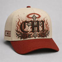 Casquette de baseball personnalisée style Old English, 5 panneaux, visière incurvée, style Dad Hat, streetwear urbain West Coast, vente en gros, faible MOQ