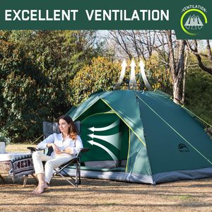 Tente de camping dôme automatique pop-up pour 3-4 personnes, ultralégère, étanche, portable, pour l'extérieur - Product Image 6