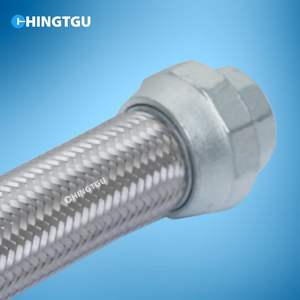 Traitement de surface lisse standard JIS résistant à basse pression Tuyau flexible tressé en acier inoxydable avec connexion Union - Product Image 6