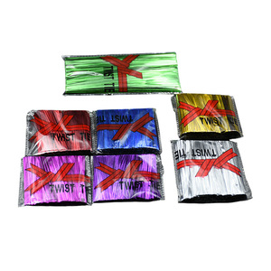 Fil de fer PET torsadé 100 mm couleur or argent pour la fermeture des sacs alimentaires - Product Image 2