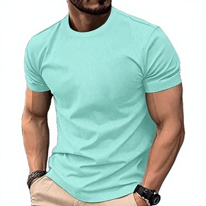 T-shirt pour homme en coton 100% Prix bas MOQ faible T-shirt uni pour homme T-shirt de sport T-shirt à séchage rapide Vêtement de sport - Product Image 5