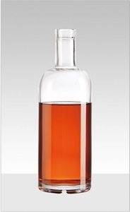 Bán hàng nóng <span class=keywords><strong>750ml</strong></span> Vòng rỗng Flint Thủy Tinh Rượu rượu Gin Whisky <span class=keywords><strong>Vodka</strong></span> Tequila chai thủy tinh với nắp bằng gỗ - Product Image 4