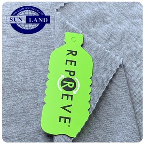 Vêtements décontractés quotidiens col rond chemise écologique <span class=keywords><strong>40</strong></span> polyester recyclé 60 coton CVC <span class=keywords><strong>tricot</strong></span> simple jersey tissu - Product Image 4
