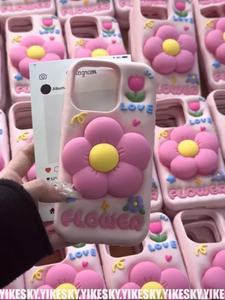 Phụ Kiện Dễ Thương 3D Hoa Trường Hợp Điện Thoại Cho Iphone 16 Pro 15 14 Pro Max 13 12 11 Màu Hồng Nữ Tính Thiết Kế Bìa Fundas De Celular - Product Image 3