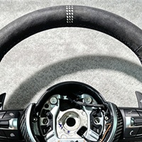 Volant de voiture entièrement recouvert de garniture en fibre de carbone pour BMW F01 F10 F20 F22 F25 F30 F31 F32 F33 F34 F36 E70 E81 E82 E90 E91