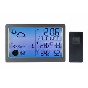 Grand affichage clair chiffres blanc rétro-éclairage Station météo horloge de Table numérique calendrier prévisions météo horloge - Product Image 1