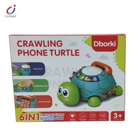 Nouveau design Jouet téléphone pour bébé éducatif multifonctionnel, jouet musical tortue téléphonique à induction pour bébé rampant