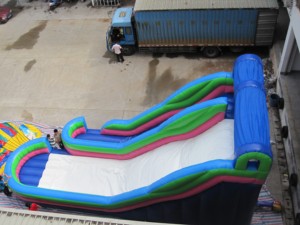 Toboggan gonflable à usage commercial avec bâche en PVC de 0,55 mm, capacité de 800 kg, 12 m, 5 m x 6 m pour glisse sèche et aquatique - Product Image 5
