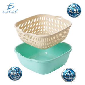 Ele-Gate <b>Colander</b> Set 4.5L Bpa Free PP Material for Vegetables and Meat - Product Image 4