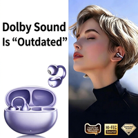Klip Telinga Olahraga Peredam Kebisingan Earphone Bluetooth Nirkabel Headset Klip Telinga Stereo Binaural Chip Airoha untuk Olahraga dan