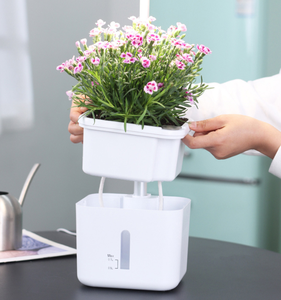 Système de culture en terre pour intérieur avec éclairage LED, pot auto-arrosant avec réservoir d'eau et perche télescopique - Product Image 4