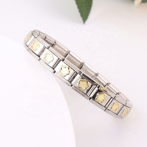 Customizable Italian Butterfly <b>Charm</b> Bracelet for Women Geometric Stainless Steel Jewelry From Factory - Product Image 1