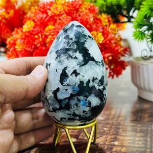 Huevos de Piedra Lunar Arcoíris Naturales al por Mayor, Esferas Espirituales de Cristal, Bolas de Palm Love Moon Eggs para Decoración - Product Image 2