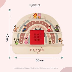 <span class=keywords><strong>Étagère</strong></span> <span class=keywords><strong>murale</strong></span> de salon avec plaque métallique pour figurines Tonie et boîte à musique, support de rangement moderne sculpté pour filles et garçons - Product Image 3