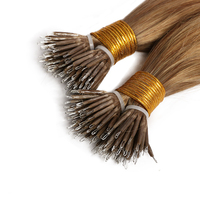Extensions de cheveux russes en cheveux humains Nano Ring Remy Hair Micro Beads Double Drawn Nano Ring