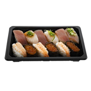 Contenedor de comida de sushi de plástico desechable de 21 oz del proveedor de Taiwán Base apilable para llevar para alimentos fríos - Product Image 5