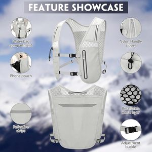 Gilet de sport unisexe léger avec poches pour téléphone, bouteille d'eau et rangement pour course à pied, randonnée, cyclisme et trekking - Product Image 3