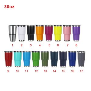 도매 사용자 정의 로고 30 oz 스테인레스 스틸 여행 커피 텀블러 컵 뚜껑과 빨대로 이중 벽 및 진공 절연 - Product Image 5