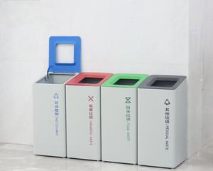 Galvanized Steel Standing Storage Bucket Water Resistant <strong>Sorting</strong> Garbage Litter Bins Recycling <strong>Trash</strong> for Public Commercial Use - Product Image 4