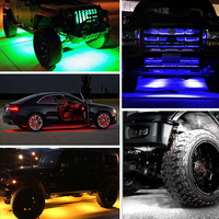 Luces LED RGB de Alta Calidad de 12V y 9 LED, Luz Blanca Pura para Chasis, Mini Luz para Camioneta 4X4, Todoterreno, Jeep, Auto, Barco, Yate
