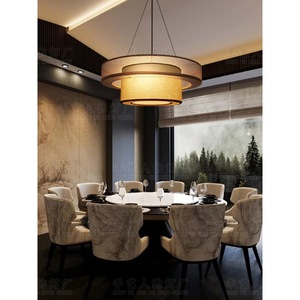 Handmade Chinese Style Round Pendant <b>Light</b> E27 Switch Control For <b>Dining</b> Room Tea House Hotel Chandeliers - Product Image 4