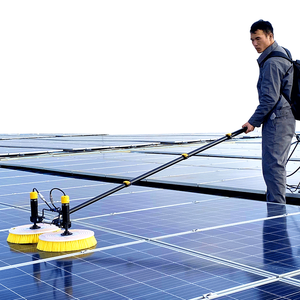 Solar Panel Cleaning Tool Telescopic Double Head Waterproof Long Handle <b>Brush</b> Solar Panel Cleaning Equipment - Product Image 3