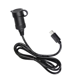 Kabel konverter Port pengisi daya adaptor pemantik rokok mobil, USB-C Volume kecil tipe-c hingga 12V untuk mobil, RV