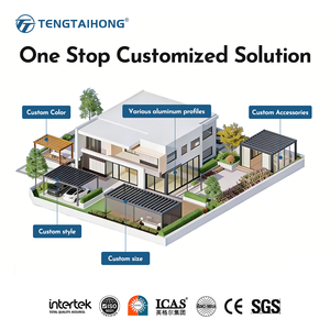 Pérgola de Aluminio Motorizada con Diseño 3D, Resistente a la Intemperie, Anticorrosión, de Instalación Rápida, con Techo de Celosía - Product Image 3