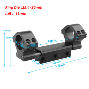 <strong>Hot</strong> Sale Adjustable 25.4/30mm Universal Aiming Aluminum Alloy Conjoined Bracket Spring Pipe Clamp for <strong>Scope</strong> Mounts Accessories - Product Image 2