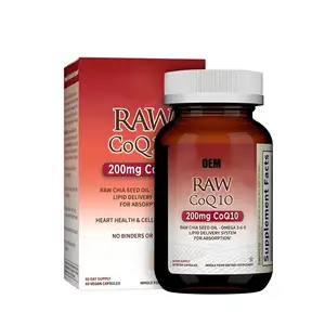 Oem/Odm/Omega 3 6 9 Supplement-Rauwe Coq10 Chiazaadolie Hele Voeding Met Antioxidant Ondersteuning, 60 Capsules