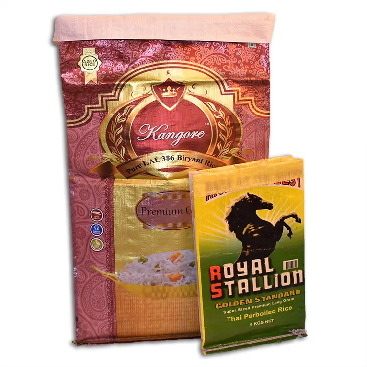 Wholesale Cheap price 5kgs printing customized rice package bag