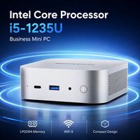 Mini PC Intel I5-1235U, 16GB RAM LPDDR4, 512GB, WiFi6, LAN 2.5G, 4K, Mini Ordenador Empresarial, Windows 11 Pro MQI12