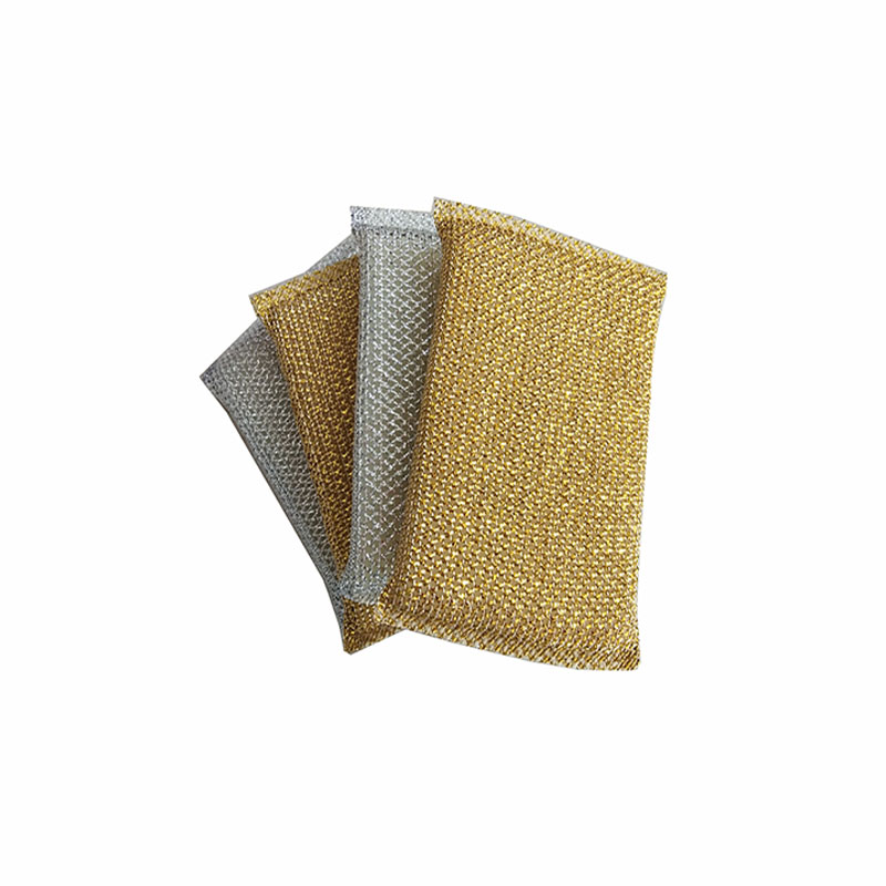 Бытовая кухонная Чистящая губка из люрексной ткани для мытья посуды