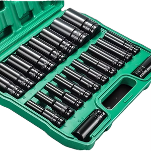 31件套 1/2 Cr-Mo S2 公制 6角深孔套筒扳手套装 200毫米长 黑色氧化 自动车/汽车 DIY 工业 OEM/ODM - Product Image 2