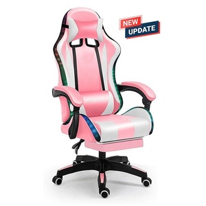 Miễn Phí Mẫu Ca Tùy Chỉnh Văn Phòng RGB Silla Gamer Para De Oficina Mềm Độn Rocking Màu Hồng Dễ Thương Video Trò Chơi Máy Tính Chơi Game Ghế - Product Image 1