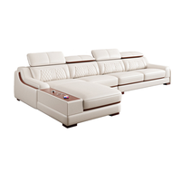 Modernes Apartment-Hotel-Villa Modulares L-förmiges Wohnzimmer-Set Schwamm Echtleder Ecksofa-Set Möbel
