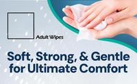 Lingettes humides pour patients adultes, 80 pièces, non tissées, extra douces, 15*20CM, tailles personnalisables, usage domestique