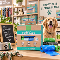 Sacs à déjections canines biodégradables écologiques de luxe avec logo personnalisé, anti-fuites, parfumés, en rouleaux, pour la vente en gros