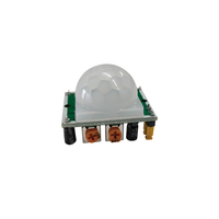 Modul Sensor Gerak PIR HC-SR501 Mini Sensitivitas Tinggi, Pemasangan Tersembunyi, Penundaan Dapat Diatur, Output 220V, Saklar ON/OFF untuk Lampu Rumah