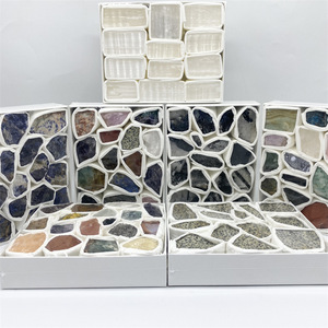 Nouveau coffret cadeau en cristal naturel blanc rose violet jaune vert cristal Fluorite <span class=keywords><strong>oeil</strong></span> de tigre Lapis Lazuli décoration de la maison - Product Image 1