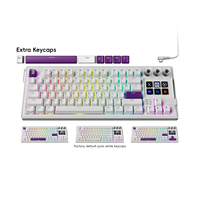 Clavier mécanique filaire 87 touches, rétroéclairage RVB, touches multimédias ergonomiques pour le bureau, les jeux, Windows, Mac OS