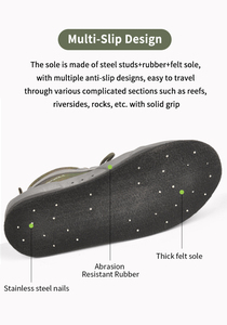<span class=keywords><strong>Scarpe</strong></span> da Pesca Rock Reef, Antiscivolo Impermeabili con Suola in Feltro e Chiodi in Acciaio, <span class=keywords><strong>Scarpe</strong></span> Professionali da Pesca, <span class=keywords><strong>Scarpe</strong></span> da Pesca in <span class=keywords><strong>Mare</strong></span> per Uomo - Product Image 4